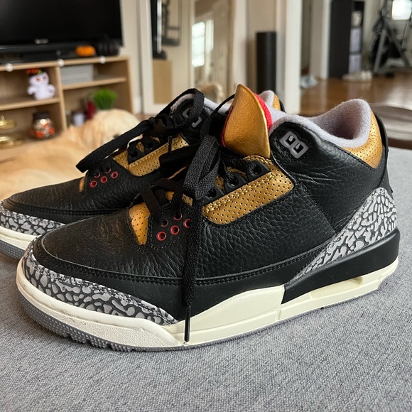 Air Jordan 3 Retro Black Cement Gold - Picture 2 of 8